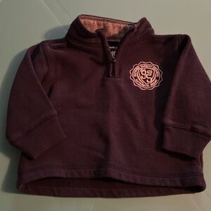 12m-Dark Blue Quarter-Zip Sweatshirt